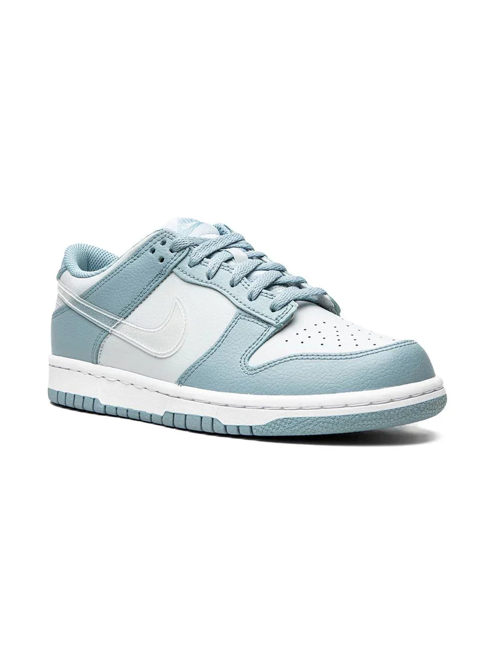 NIKE KIDS DUNK LOW ''CLEAR SWOOSH/BLUE" SNEAKERS