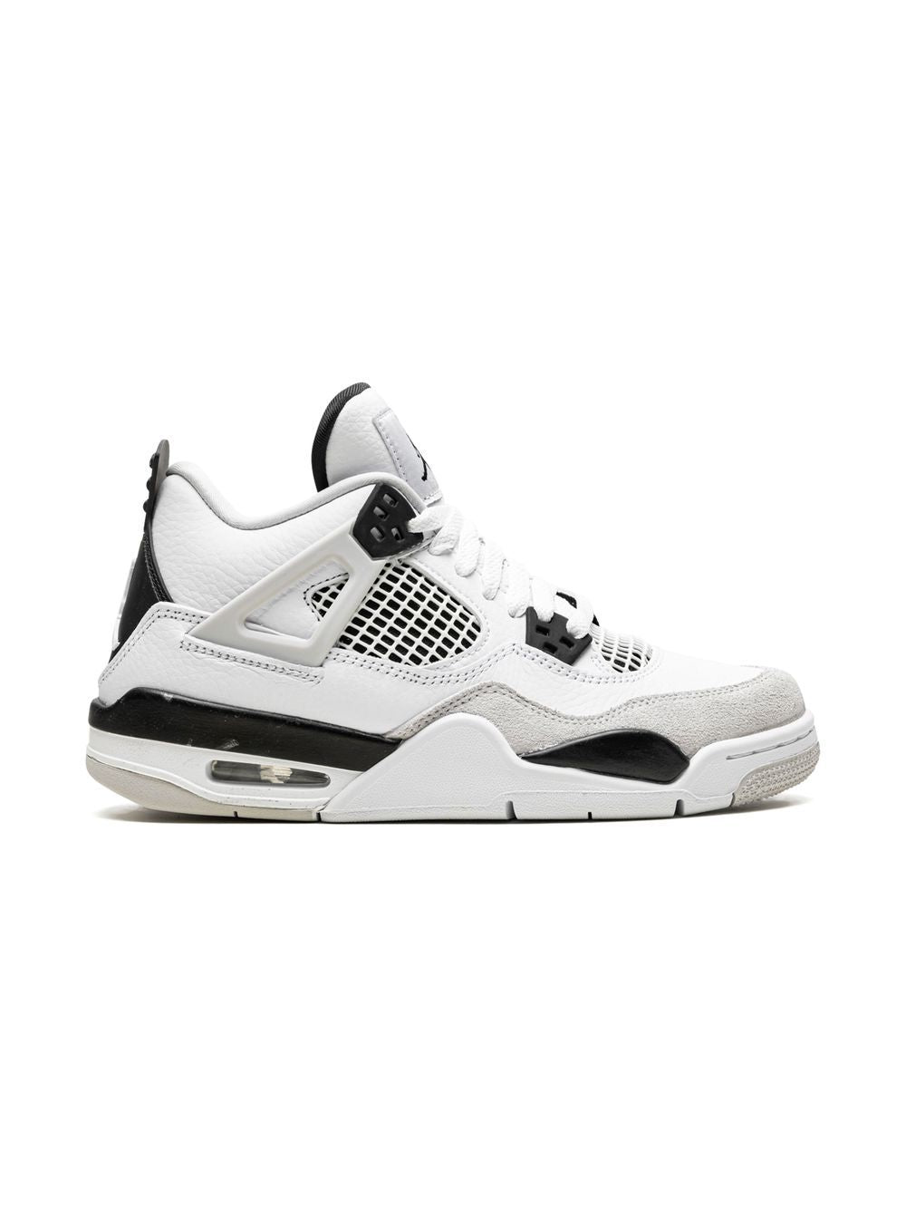 KIDS AIR JORDAN 4 RETRO ''MILITARY BLACK'' SNEAKERS