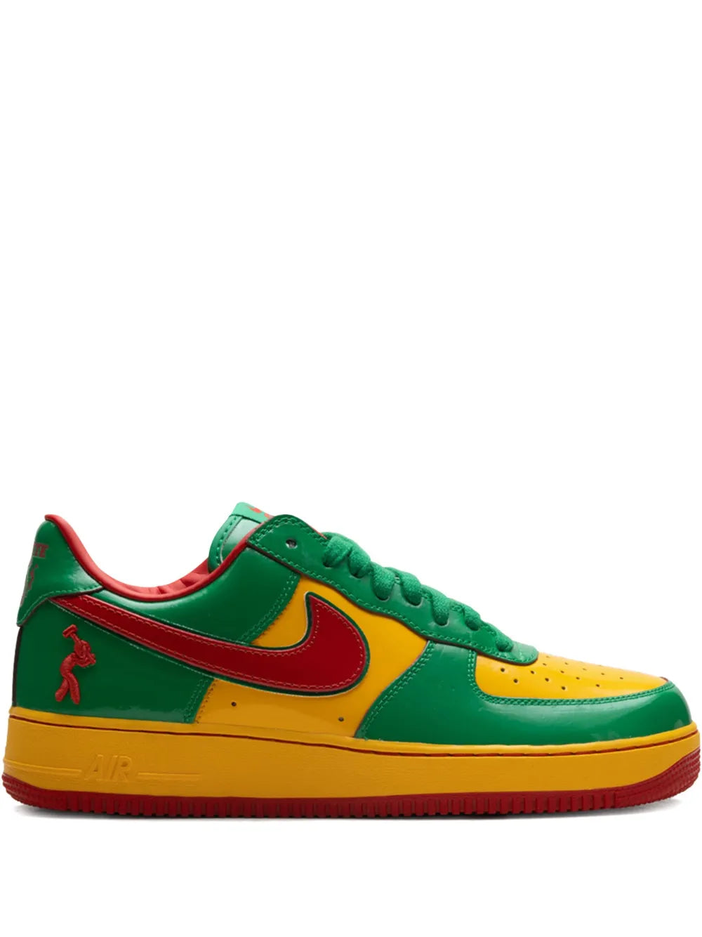 NIKE AIR FORCE X LIL YACHTY CONCRETE BOYS "LUCKY GREEN/MYSTIC RED'' SNEAKERS