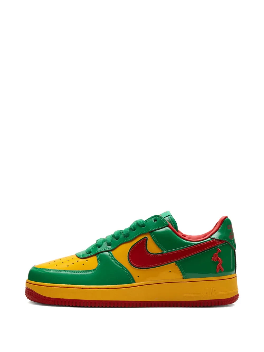NIKE AIR FORCE X LIL YACHTY CONCRETE BOYS "LUCKY GREEN/MYSTIC RED'' SNEAKERS