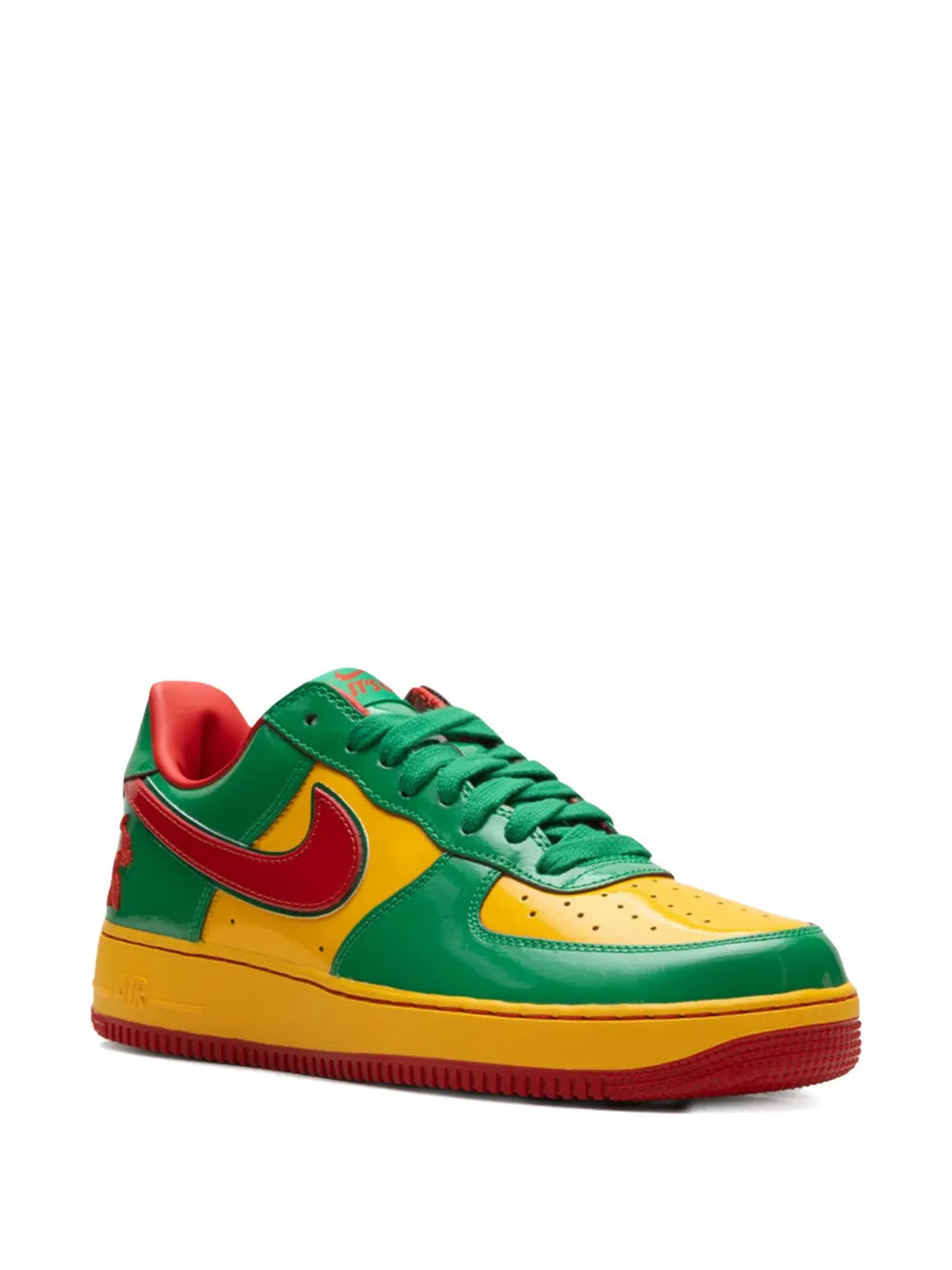 NIKE AIR FORCE X LIL YACHTY CONCRETE BOYS "LUCKY GREEN/MYSTIC RED'' SNEAKERS