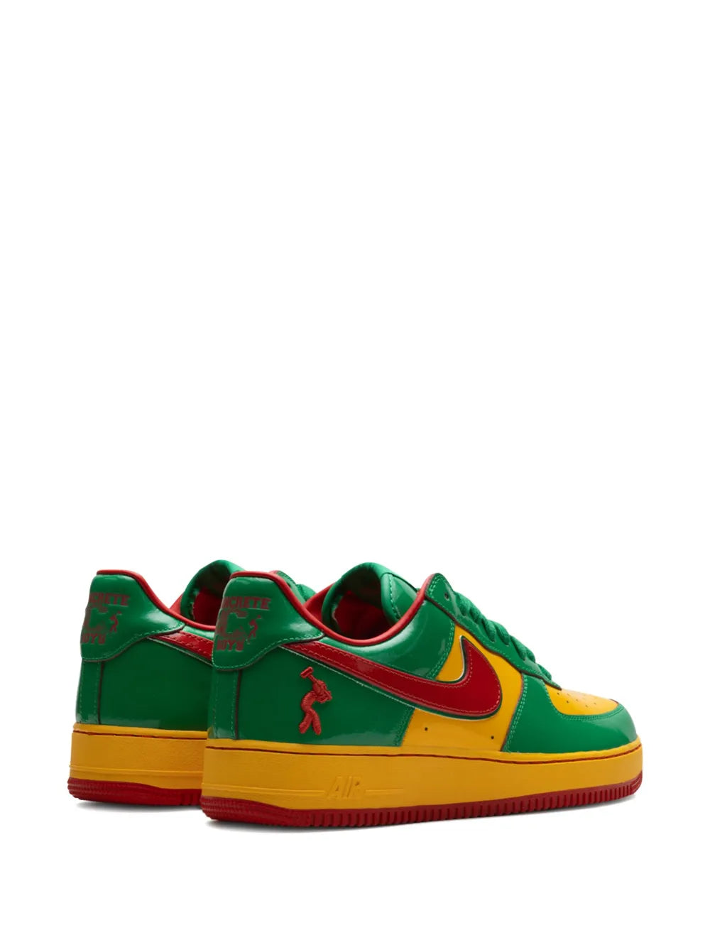 NIKE AIR FORCE X LIL YACHTY CONCRETE BOYS "LUCKY GREEN/MYSTIC RED'' SNEAKERS
